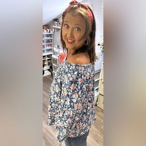 Chaps off shoulder top